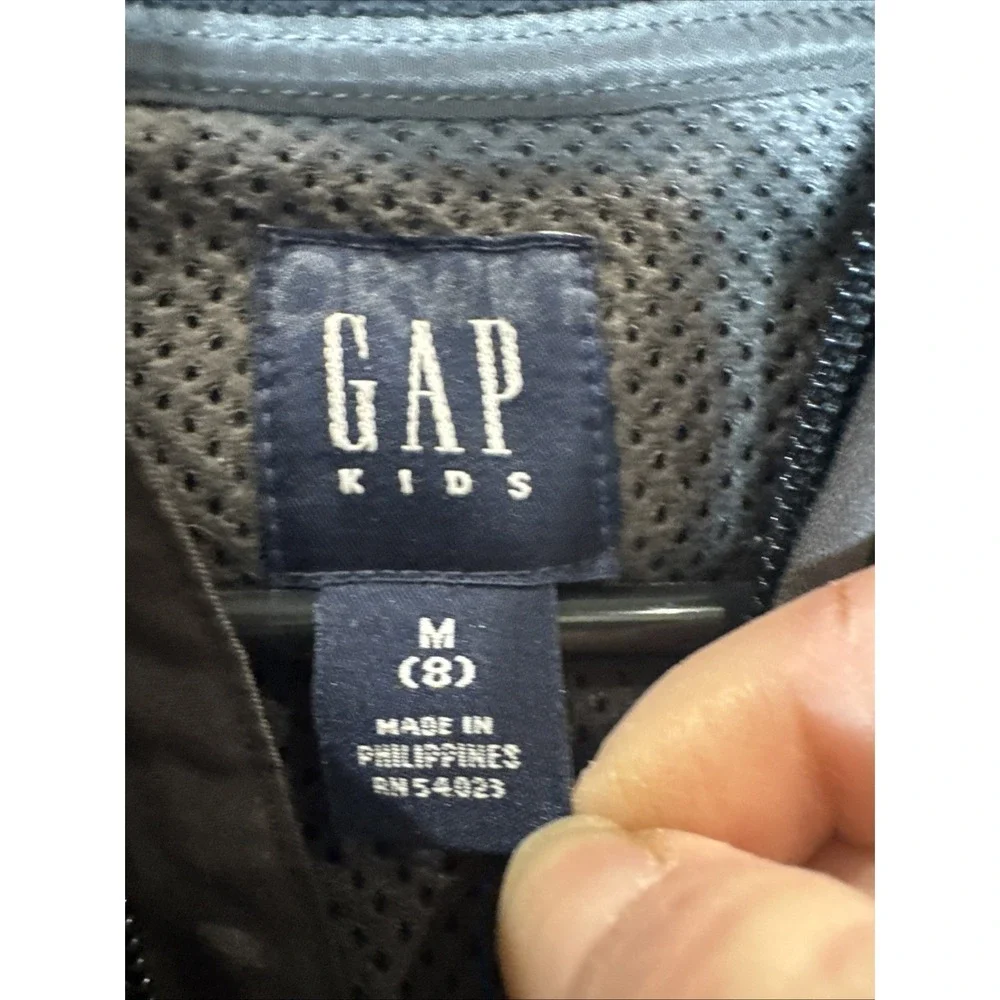 Gap Boys 8 Full Zip Up Jacket Black Polyester